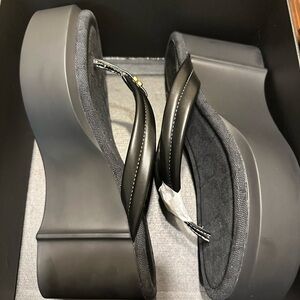 Coach Franki Leather Wedge Sandal…Brand New..Never Worn..Size 8